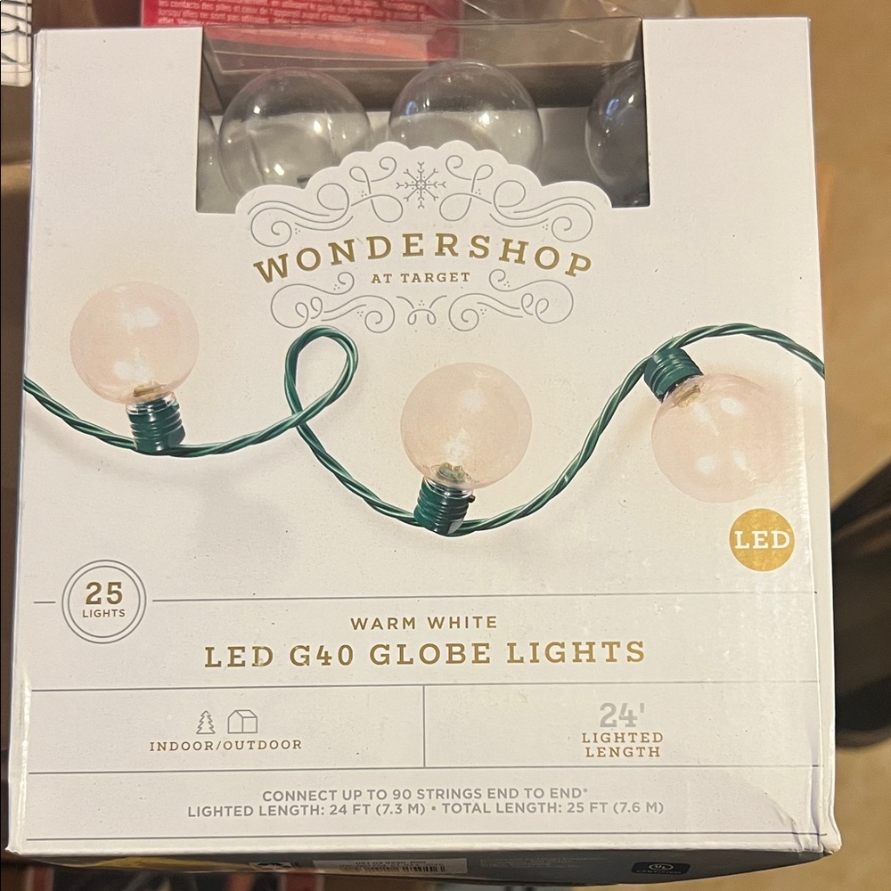 Wondershop Warm White LED Globe String Lights